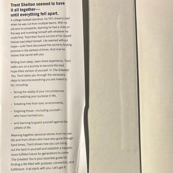 The Greatest You Book by Trent Shelton - Picture 4 of 4